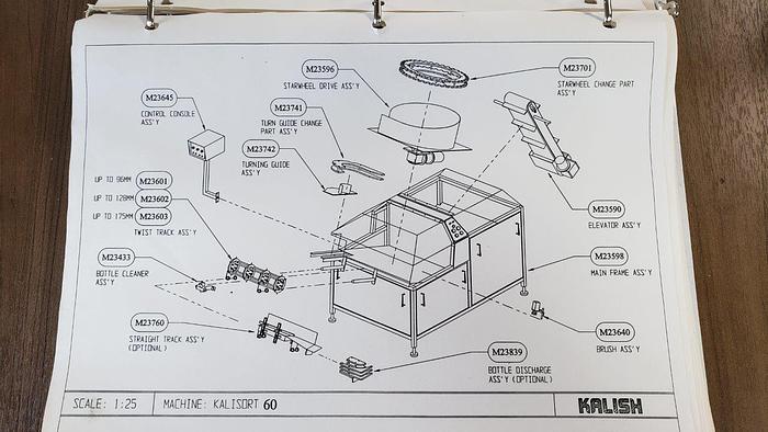 Used Kalish Kalisort 60 Bulk Bottle Unscrambler & Cleaner