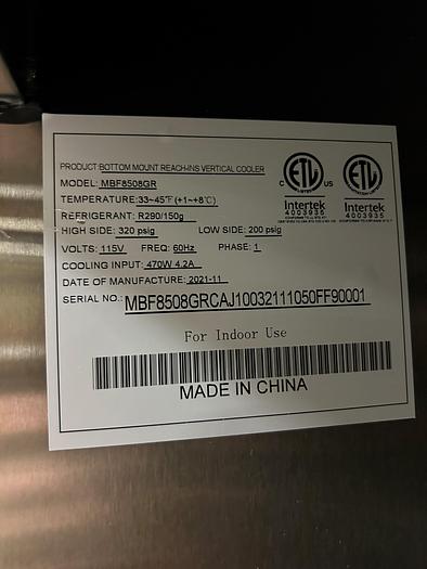 Used Atosa Bottom Mount 3 Door Refrigerator