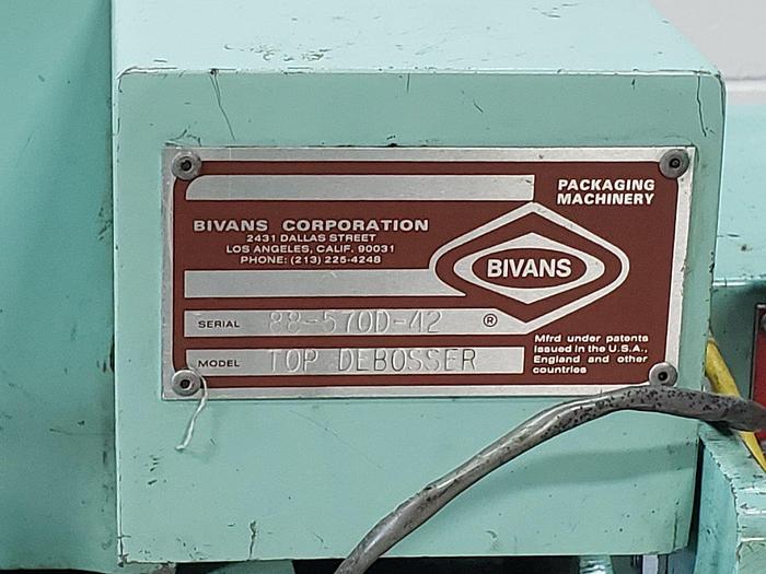 Used Bivans Vertuck 74 Cartoner with 570D Top Debosser