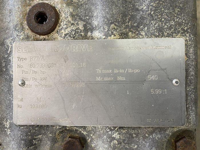 Used SEW-Eurodrive R77 Helical Gear Motor