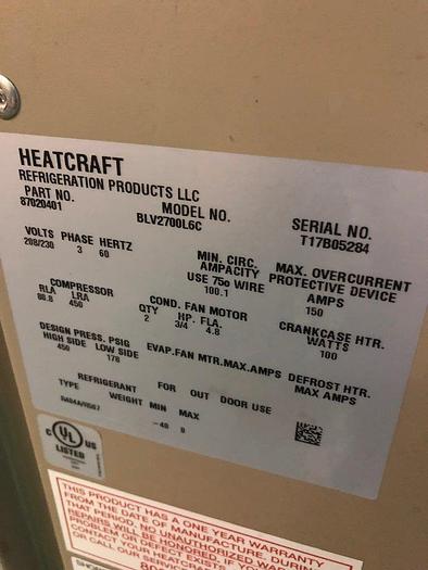 Used Heatcraft Bohn Compressors (3 available) + Keep Rite Unit for Sale
