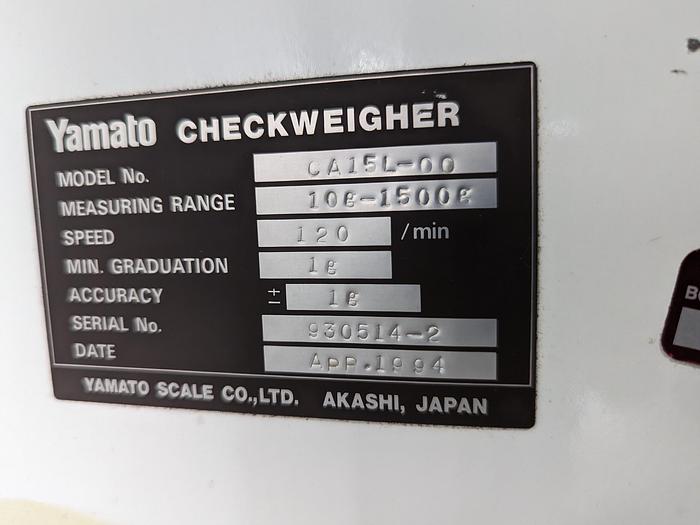 Used Yamato CA15L Checkweigher