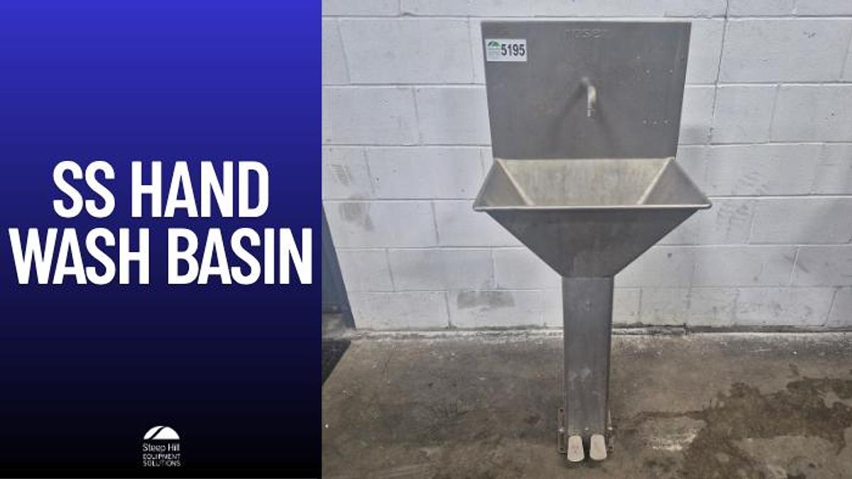 Used Roser SS Industrial Hand Wash Basin