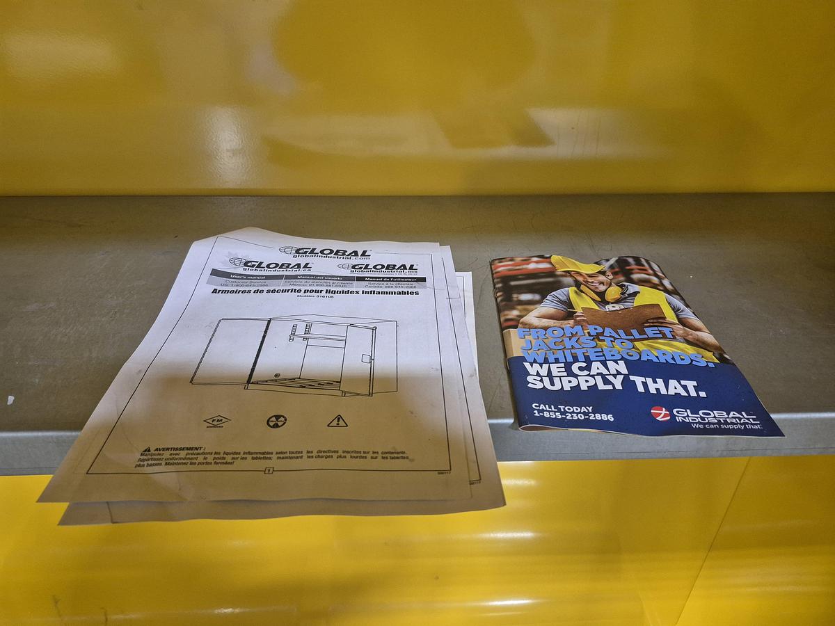 Used Global Industrial Flammable Liquid Storage Cabinet