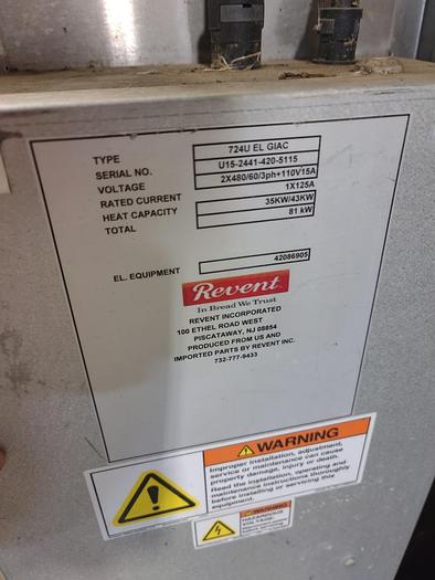 Used Revent Double Rack Ovens