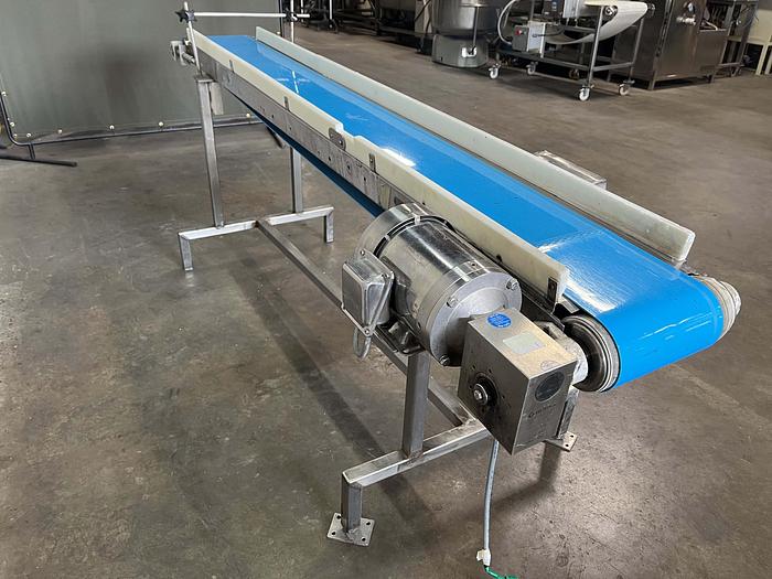 Used 8'L Inclined Packing Conveyor