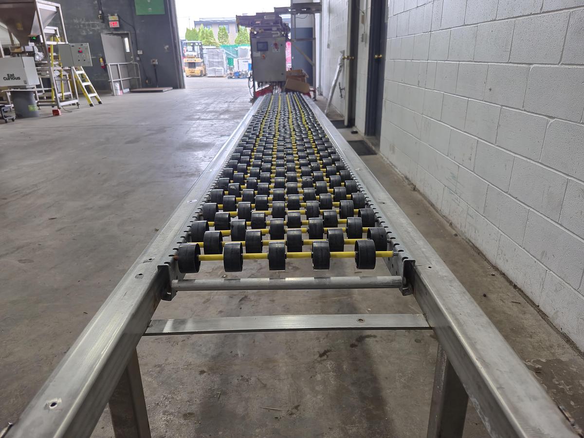 Used 12.8 Ft Gravity Roller Conveyor