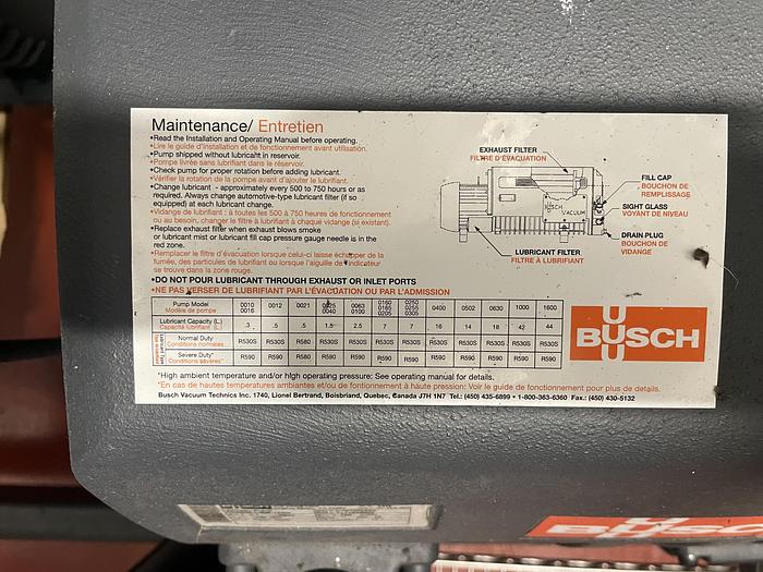 Used Busch Vacuum Pump