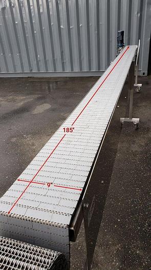 Used Fairview 15' SS Food-Grade Intralox Conveyor