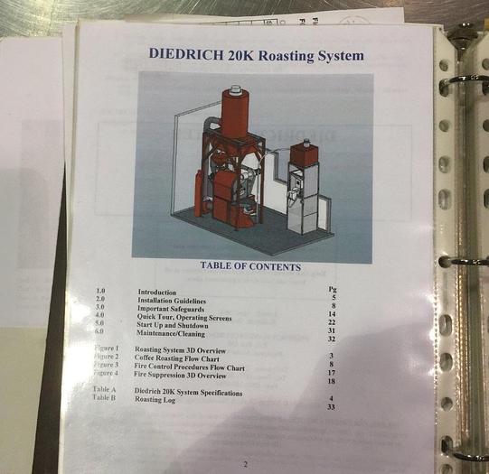 Used DIEDRICH 20K Coffee Roasting System