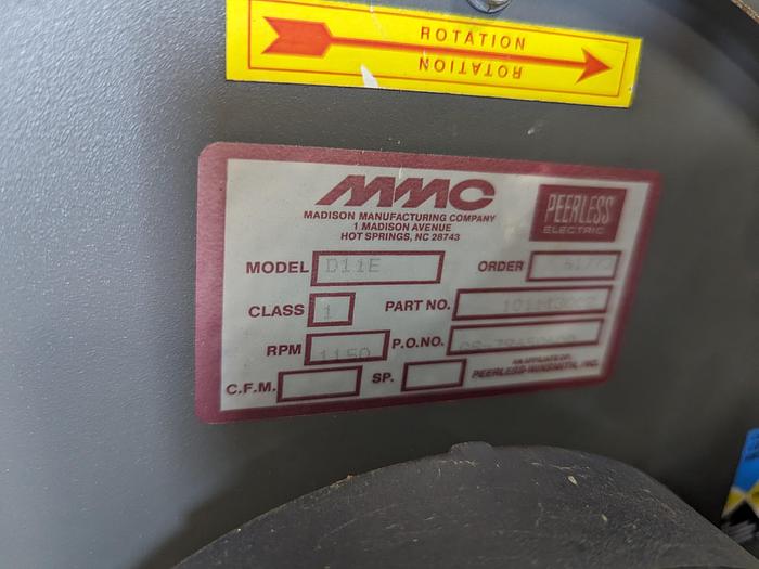 Used Peerless MMC D11E Direct-Drive Blower