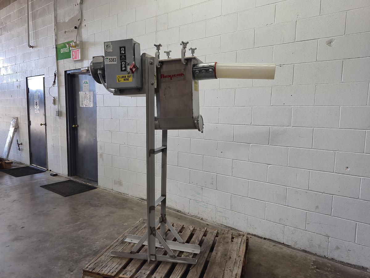 Used Flexicon Flexible Screw Conveyor Discharge Head & Drive