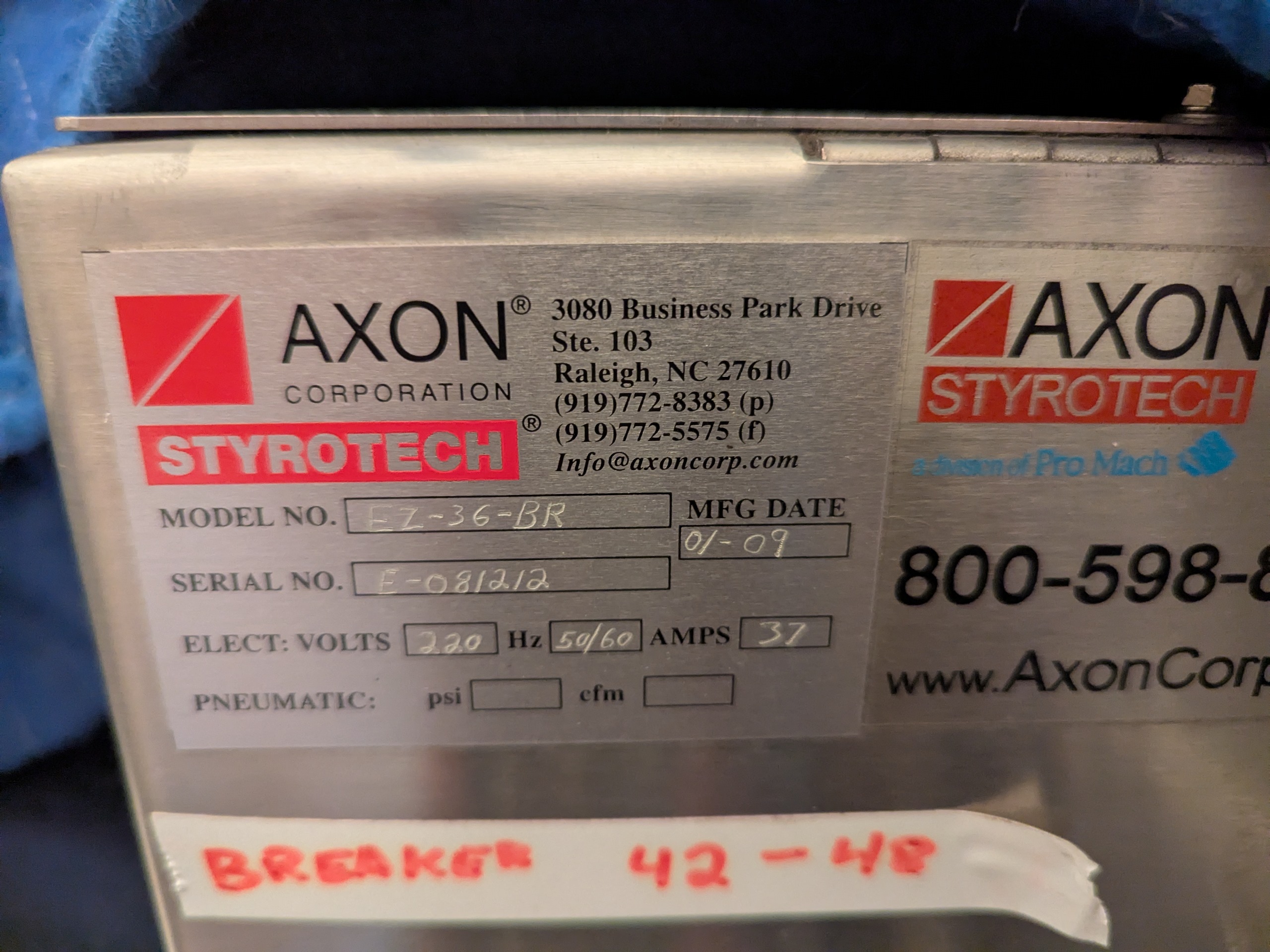 Used Axxon Shrink Sleeve Applicator and Shrink Tunnel