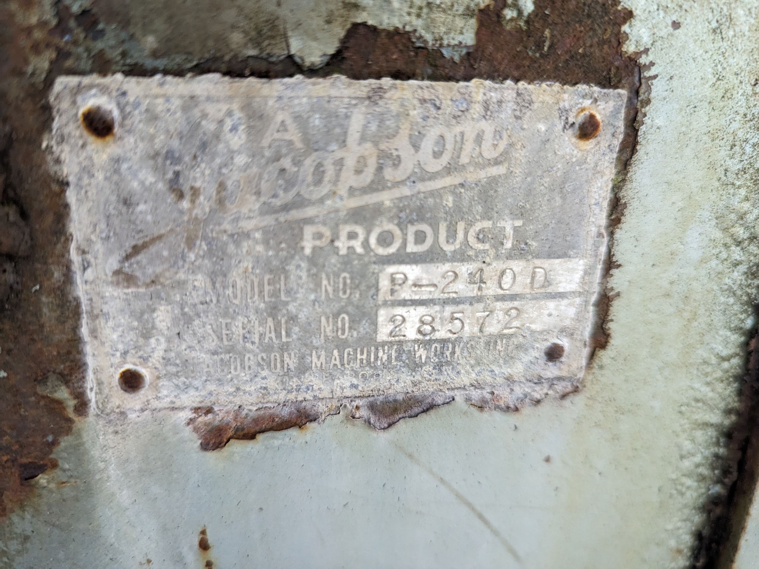 Used Jacobson Pulverator P-240D Hammermill