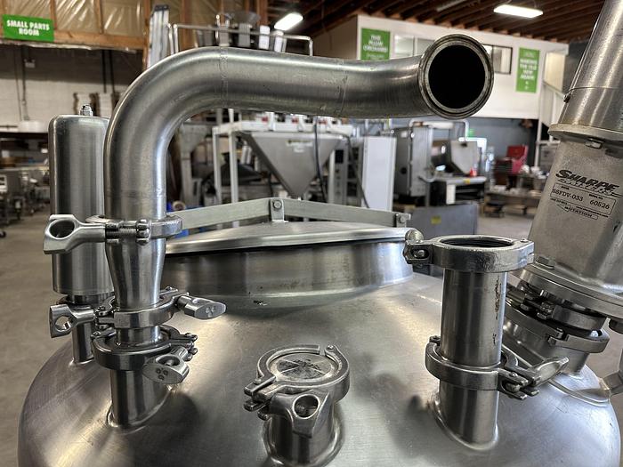 Used Stainless Steel Tank w/ Sharpe Mixer