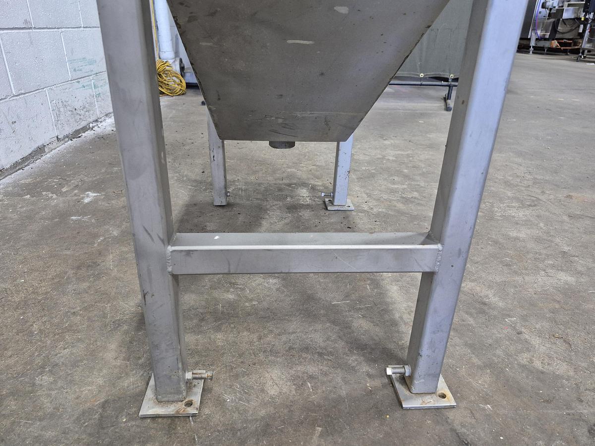 Used 22 Gallon Stainless Steel V-Bottom Trough Hopper
