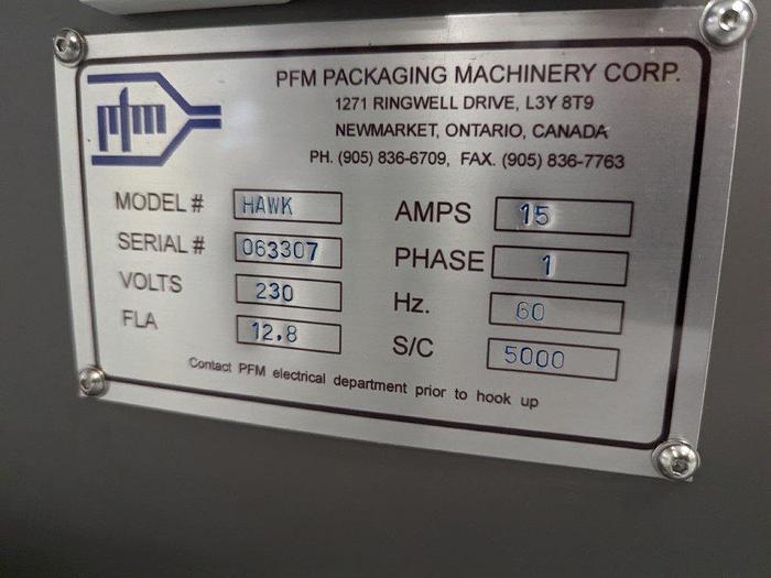 Used PFM Hawk Horizontal Flow Wrapper