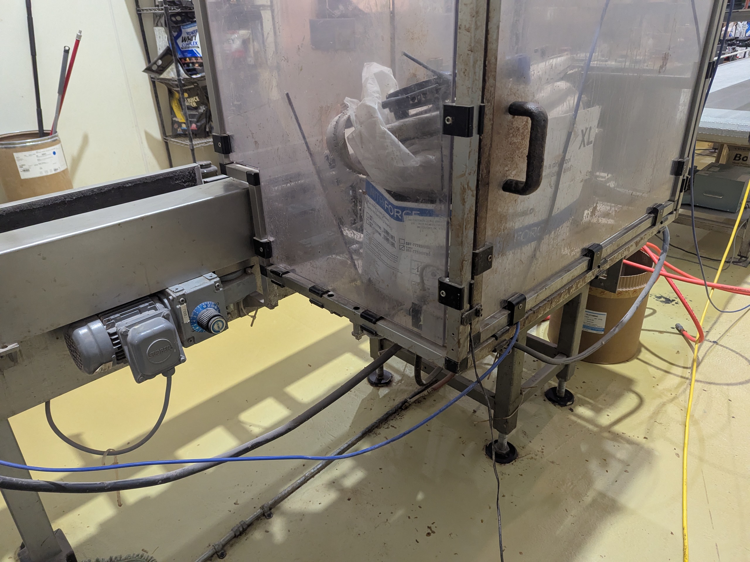 Used Langguth Cold Glue Labeller with Conveyor