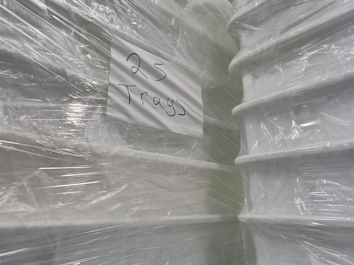 Used Commercial Pizza Dough Trays, Dollies, and Mobile Ingredient Bin Lot