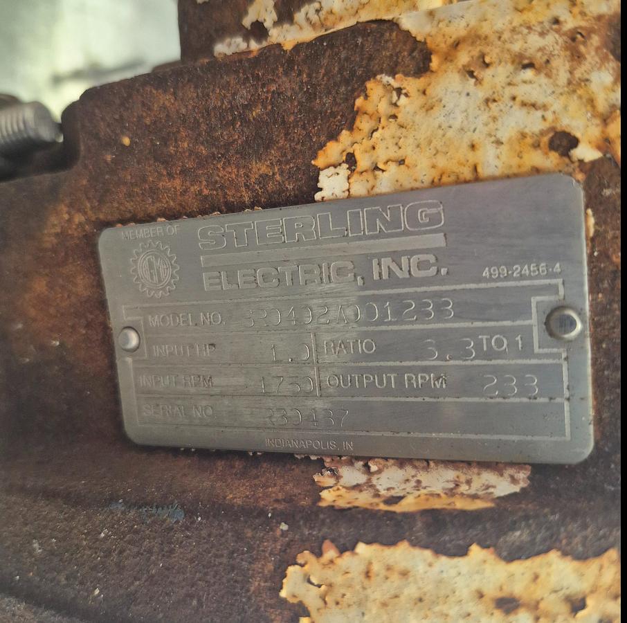 Used Teco-Westinghouse Washdown Electric Motor w/ Helical Inline Gearmotor