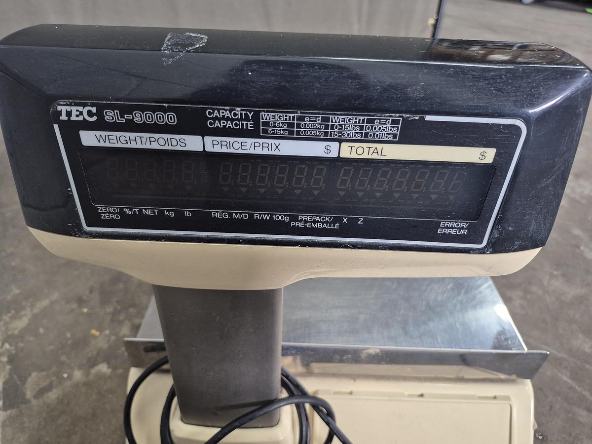 Used TEC Digital SL-9000 Label Printing Scale