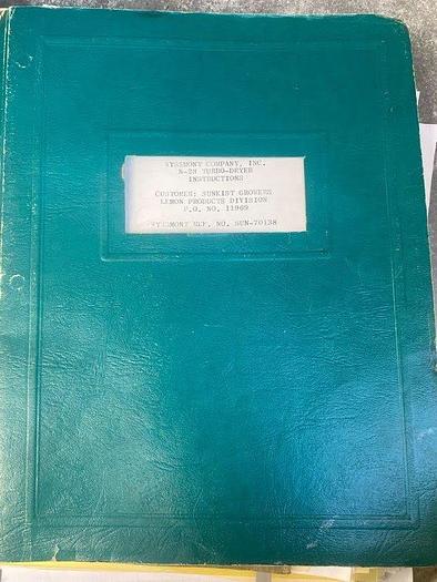 Used Wyssmont N-28 Spiral Turbo-Dryer