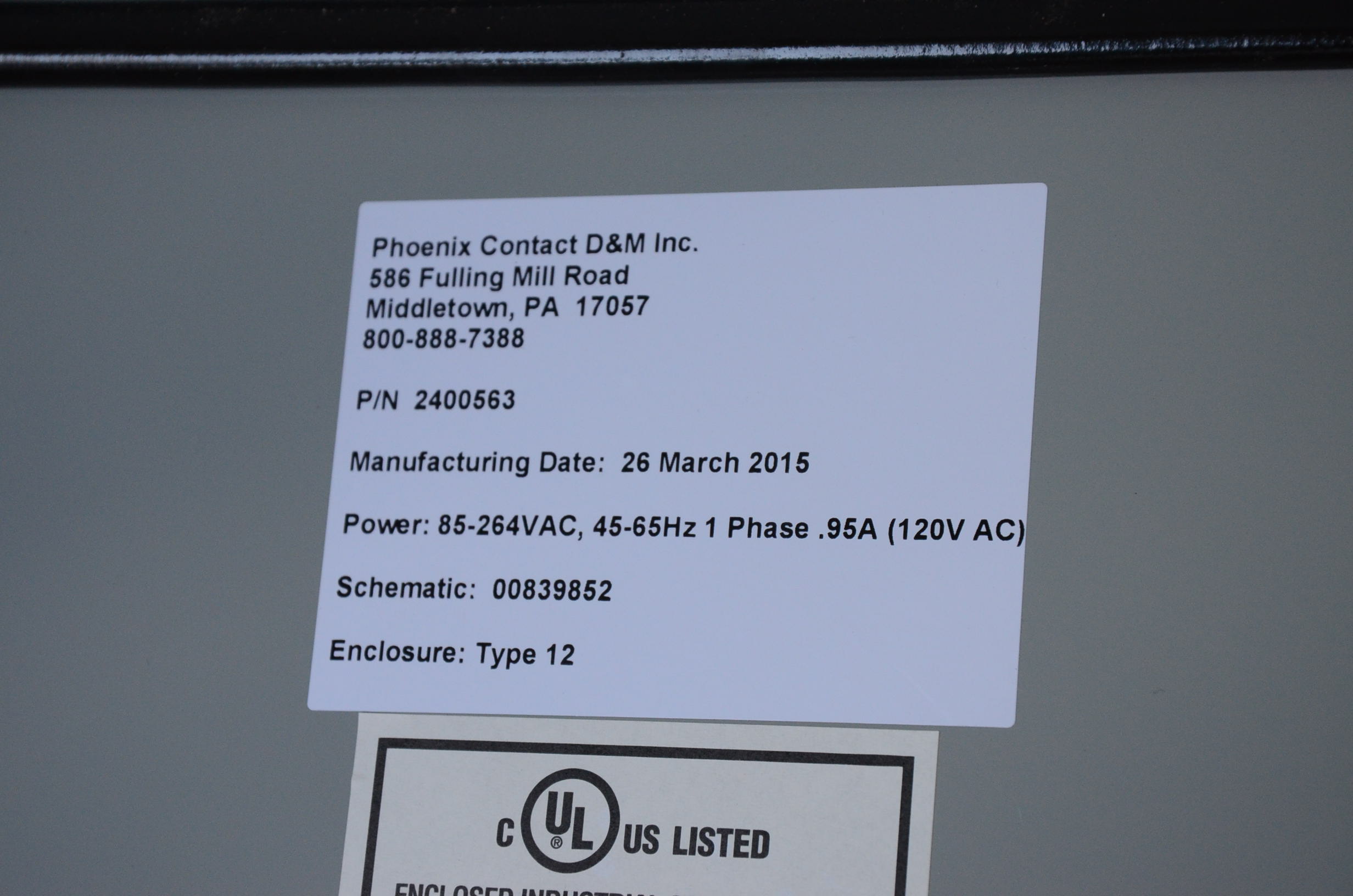 Used Phoenix Contact Complete Electric Box