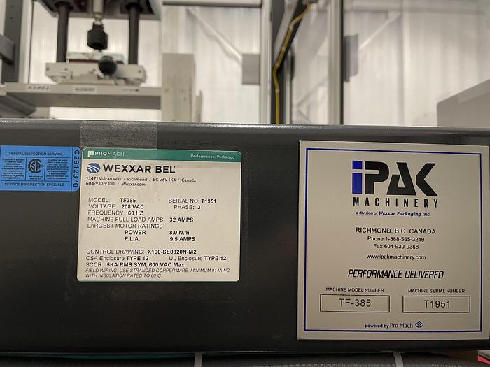 Used IPAK TF-385 Tray Former