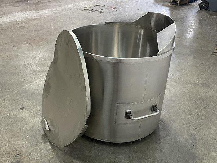 Used SS 60 Gallon Lidded Tank