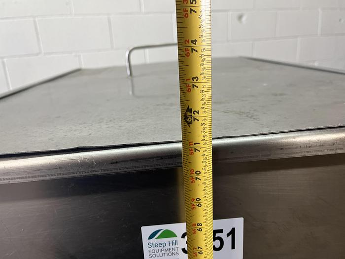 Used 9 CF Stainless Steel Hopper Tote