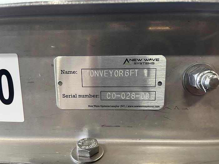Used New Wave 6'L Wire Belt Conveyor