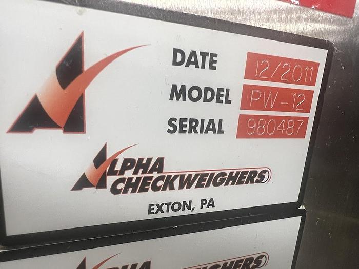 Used All-Fill Alpha Checkweigher PW-12