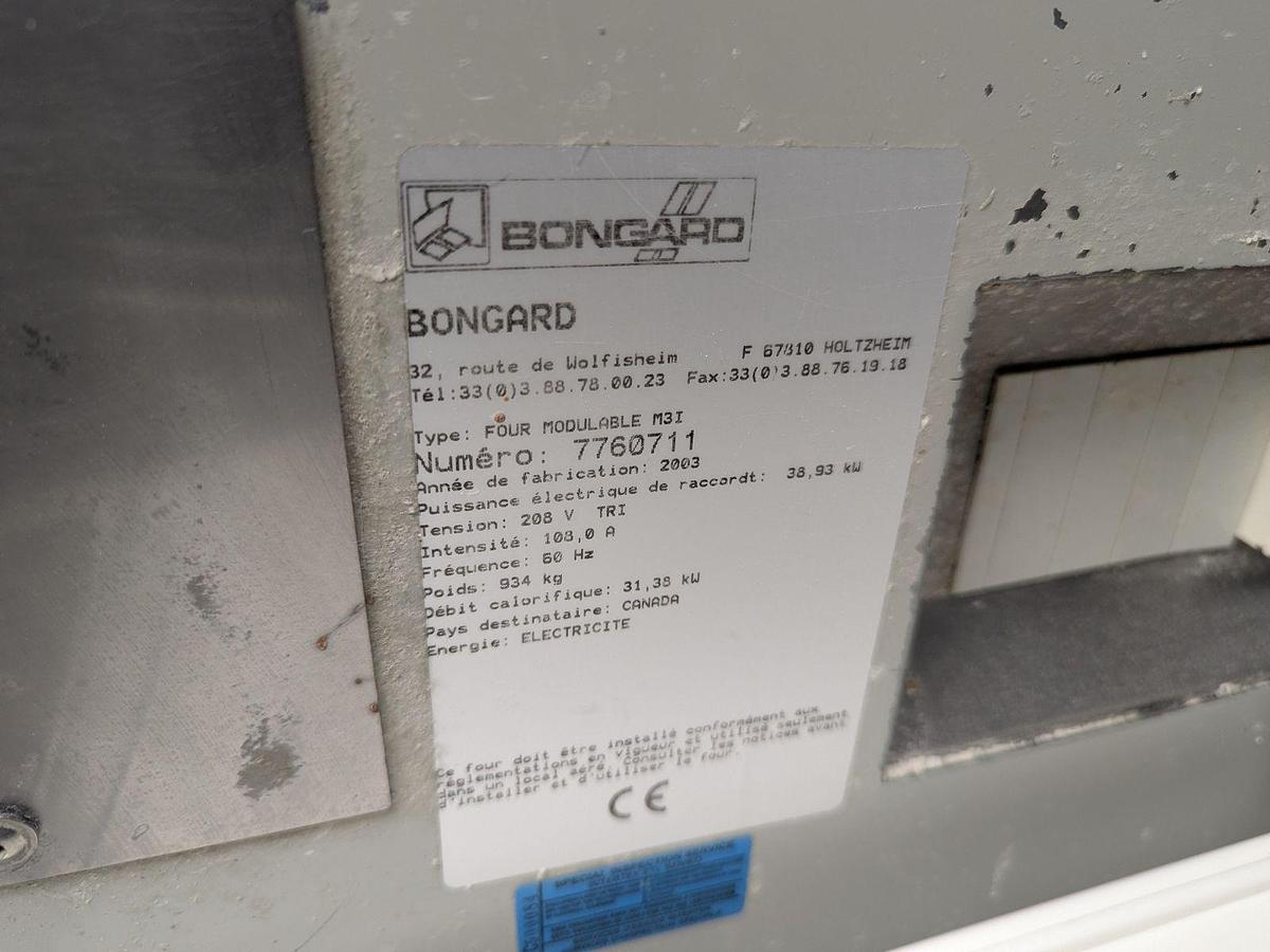 Used Bongard Commercial 3-Deck Bakery Oven