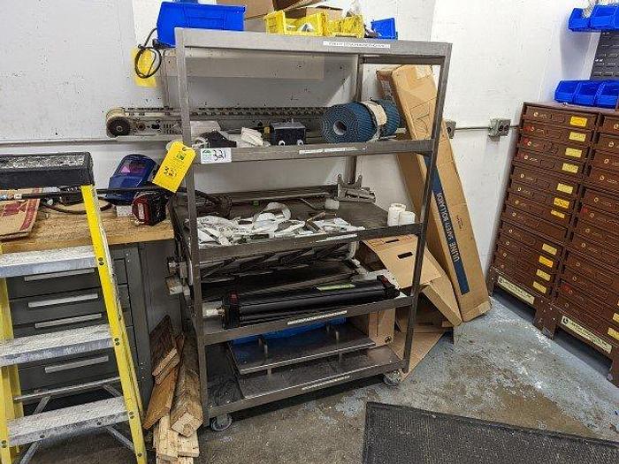 Used SS Mobile Parts Rack
