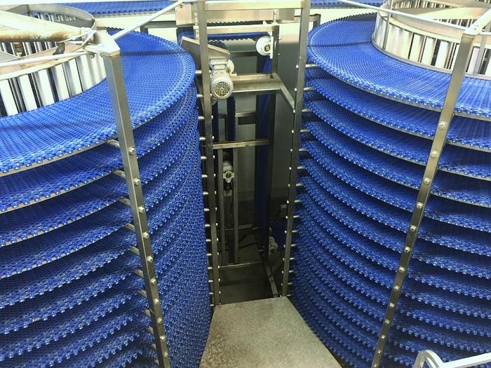Used FMA Spiral Cooler Conveyors