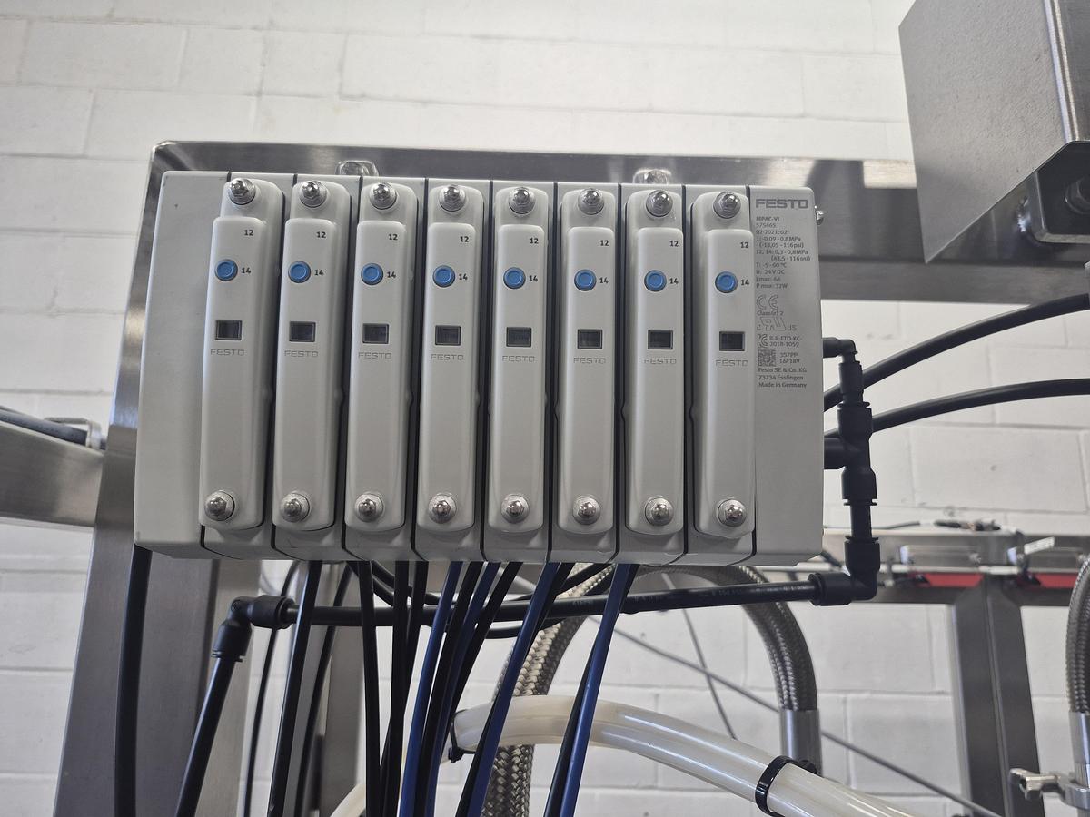 Used Pacific Inline Flow Meter Liquid Filling Machine