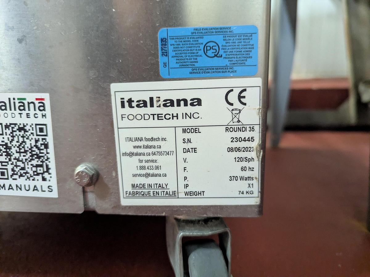 Used Italiana Foodtech Roundi Dough Rounder