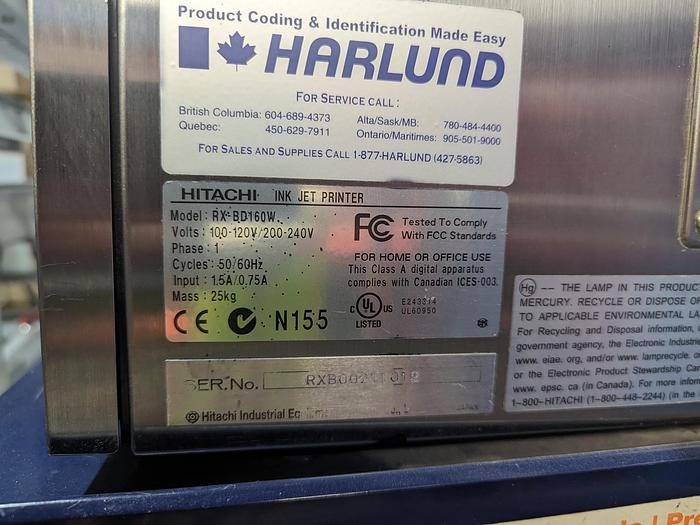 Used Hitachi Ink Jet Printer RX-BD160W