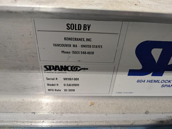 Used Spanco 1/2 Ton Aluminum Gantry Crane
