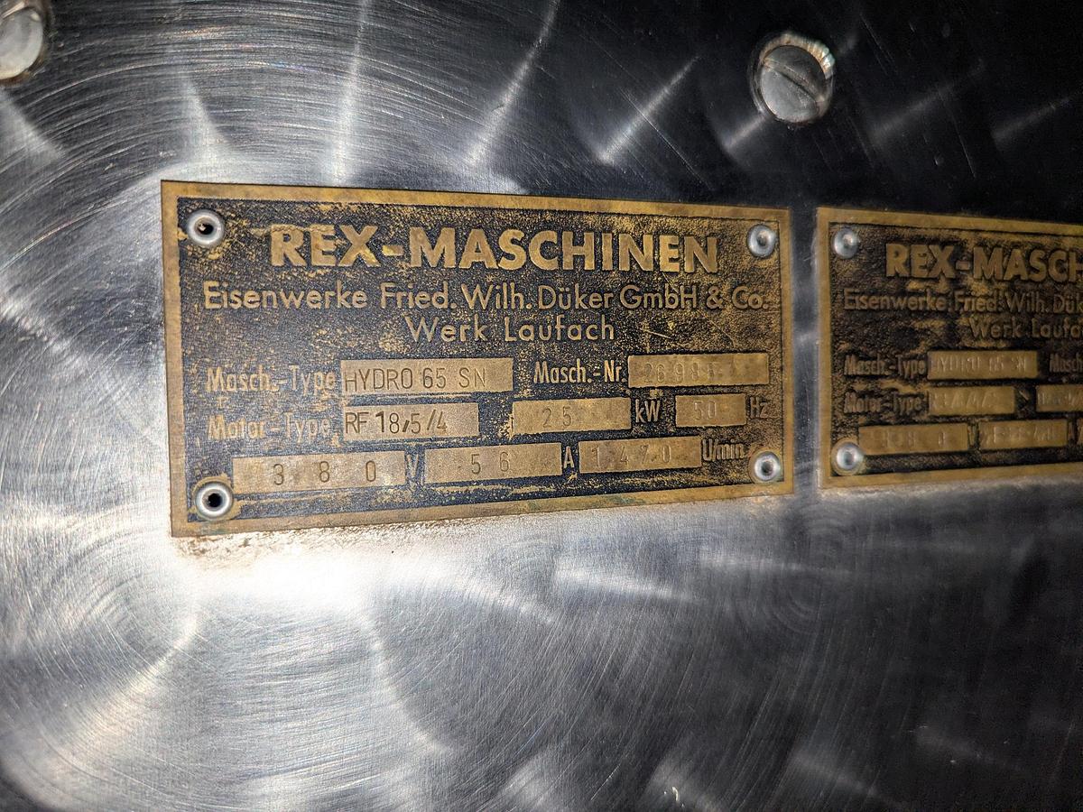 Used REX Hydro 65 SN Bowl Cutter