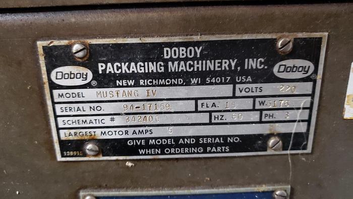 Used Doboy Mustang IV HFFS Flow Wrapper