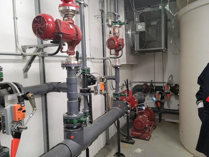 Used 116 ton Chiller with Pumps + 40 ton Crane