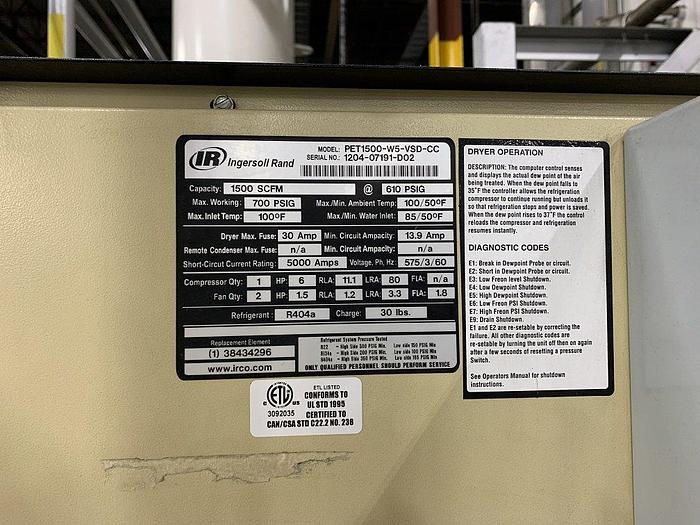 Used Ingersol Rand PS4 Reciprocating Air Compressor