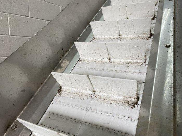 Used 8' Cleated Incline Conveyor