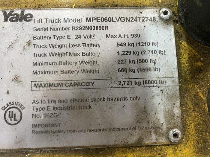 Used Yale MPE060 Lift Truck