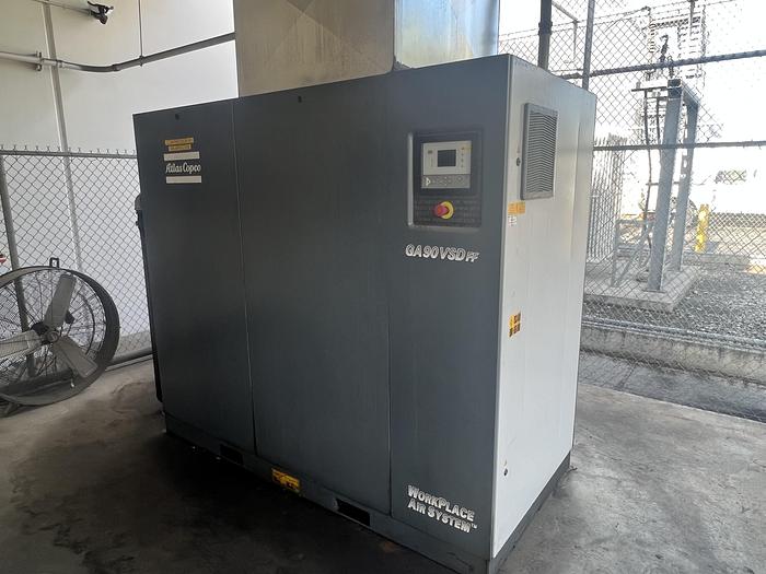 Used Atlas Copco 125 HP Rotary Screw Compressor