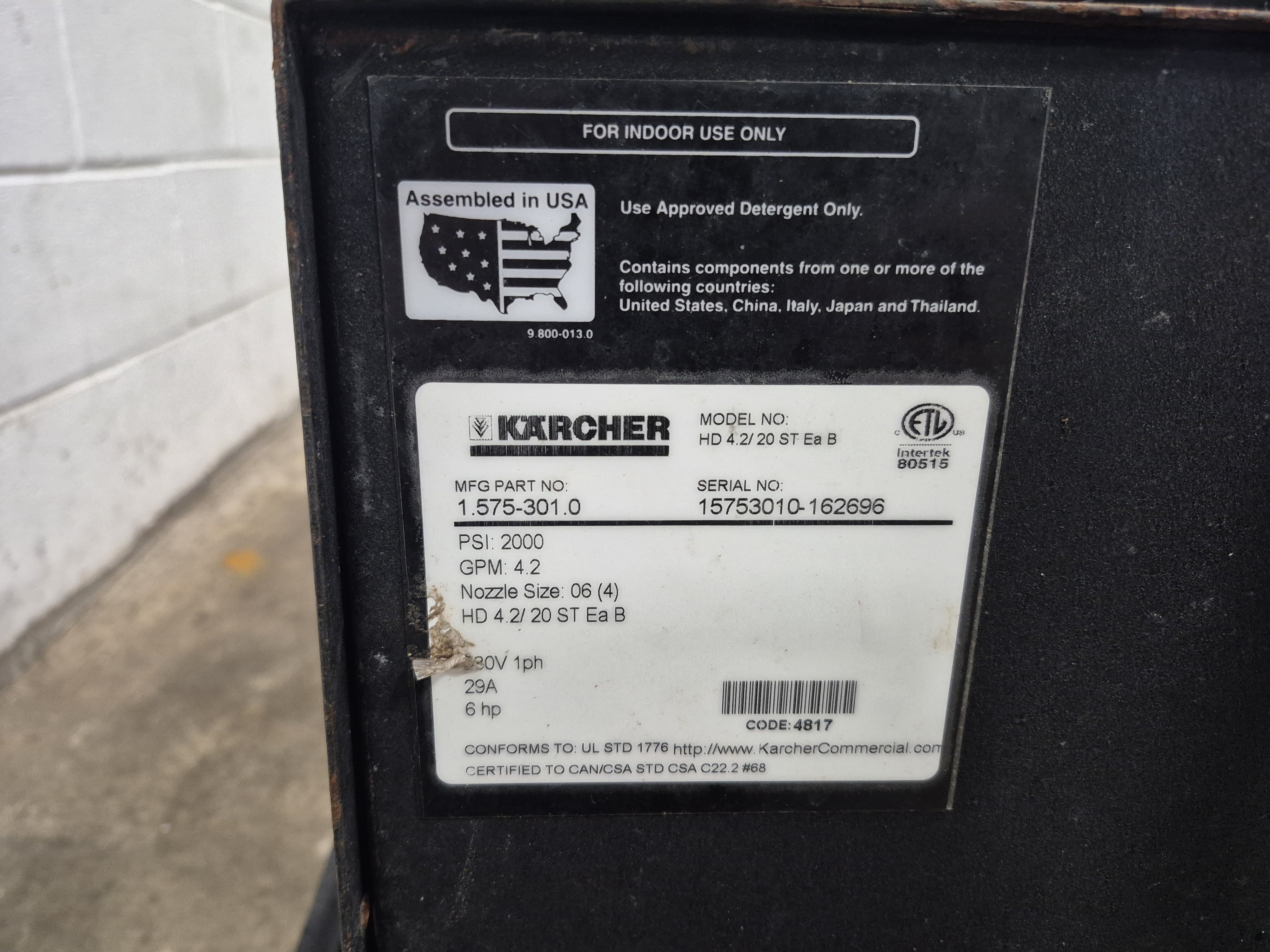 Used Karcher Electric Pressure Washer