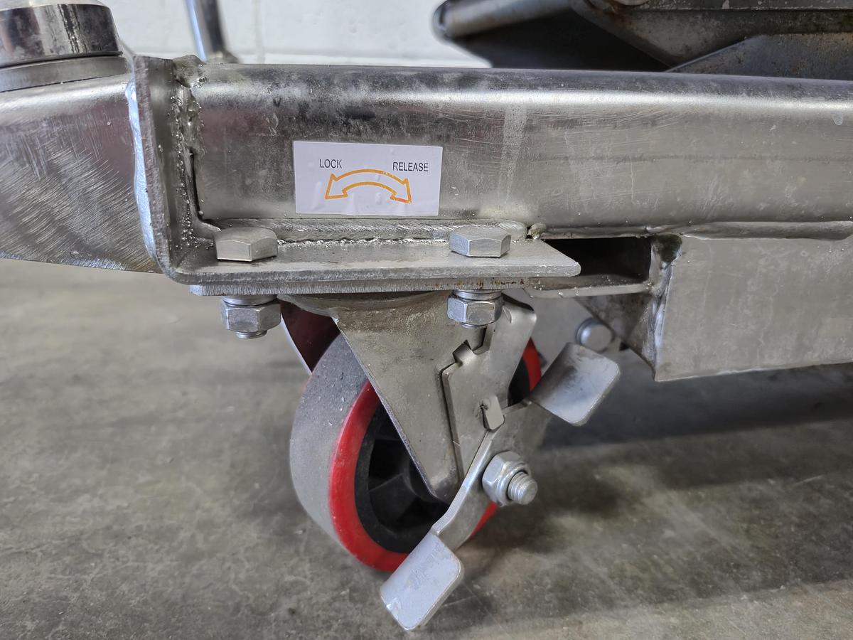 Used Stainless Steel Scissor Lift Cart