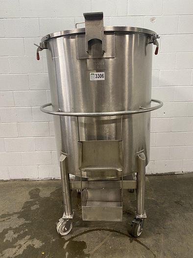Used SS Cone-Bottom Tank with Lid