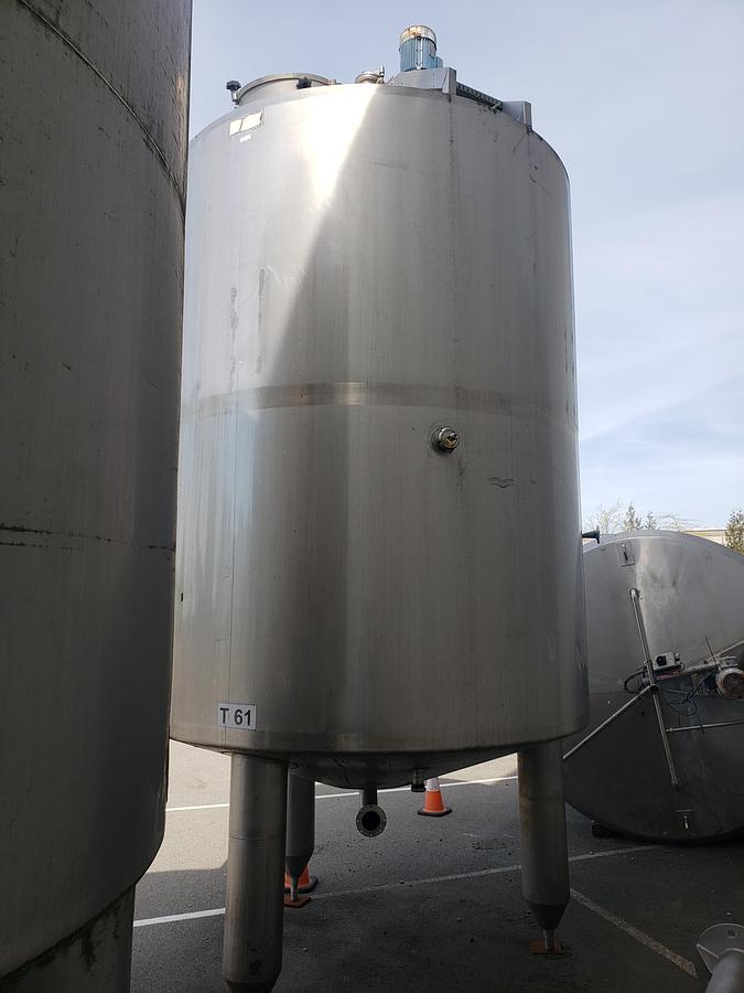 Used 12,000L SS Jacketed Tanks with Agitation
